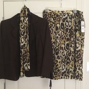 Women’s two piece jacket and skirt suit set